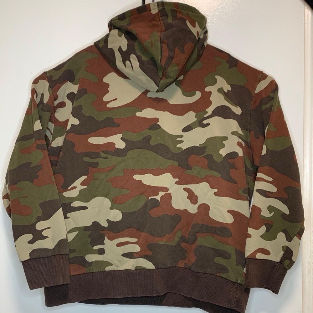 New Balance Camo Hoodie Men's XL Camouflage Pullover Sweatshirt Quilted Pocket - Picture 2 of 6